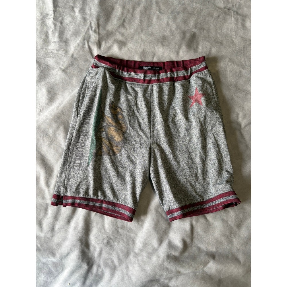 Brooklyn Cloth Mens California Republic Bear Shorts Gray Maroon Size Medium